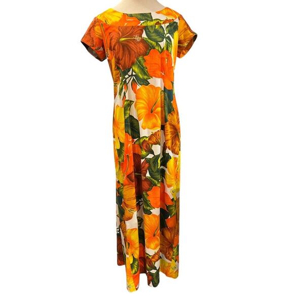 Vtg 60s 70s Hawaii Resort Shop Tropical All Over Floral Hibiscus Print M Retro - Picture 1 of 9